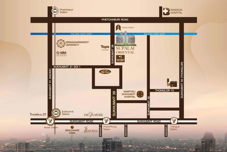 Supalai Oriental Sukhumvit 39 · 1 bedroom · 39 SqM · Phrom Phong, Bangkok · Photo 2 Supalai Oriental Sukhumvit 39 1-bedroom Condo in Phrom Phong, Bangkok – photo 2